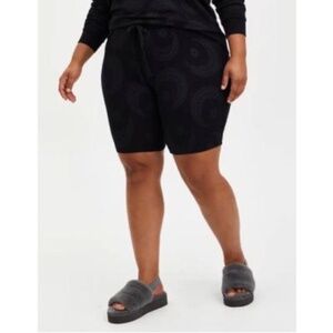 Torrid Sleep Women’s Micro Modal Terry Moon Black Bike Short (Size 3)